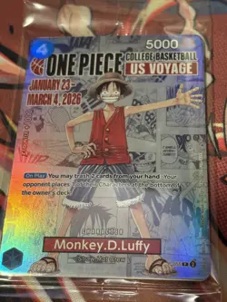 Monkey.D.Luffy (College Basketball US Voyage) P-055 One Piece Promotion Card - Image 3
