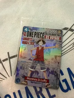 One Piece Monkey.D.Luffy US College Basketball Promo Card *SEALED* - Image 2