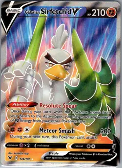 Galarian Sirfetch'd V (Full Art) 174/185 Vivid Voltage - Pokemon Card - NM - Image 1