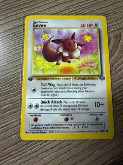 1st Edition Eevee 55/82 - Team Rocket - Pokemon Card - Near Mint (NM) - Image 1