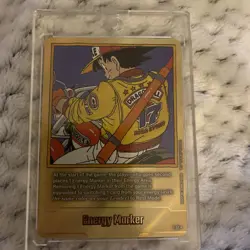 Son Goku E-52 Gold Energy Marker Dragon Ball Manga Booster Card Fusion World - Image 1