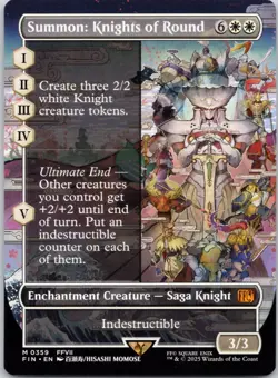 Summon: Knights of Round (Borderless) 359 FINAL FANTASY NM MTG - Image 1