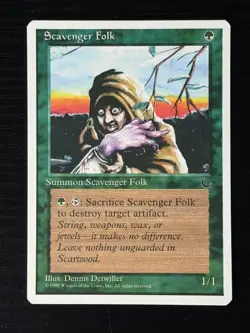 Miscut Magic the Gathering MTG Scavenger Folk Error Misprint Chronicles - Image 3