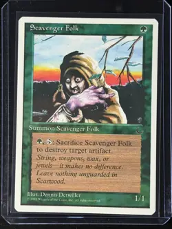 Miscut Magic the Gathering MTG Scavenger Folk Error Misprint Chronicles - Image 4