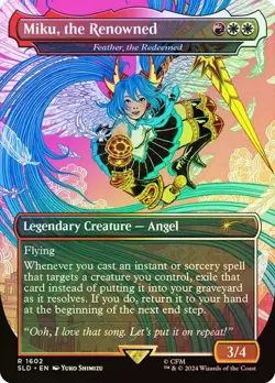 1x NM FOIL Miku, the Renowned Feather, the Redeemed MTG Secret Lair SV - Image 1