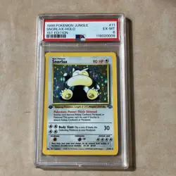 Pokemon TCG Snorlax 11/64 Jungle 1999 1st Edition Holo Rare Grade PSA 6 - Image 1