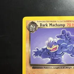 Vintage Pokemon Non-Holo Rare Dark Machamp 27/82 Team Rocket Wotc 2000 - Image 2