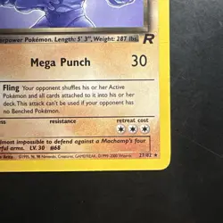 Vintage Pokemon Non-Holo Rare Dark Machamp 27/82 Team Rocket Wotc 2000 - Image 4
