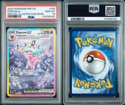 2025 Pokemon Prismatic Evolutions Espeon EX #155/131 SIR PSA 10 Gem Mint - Image 3