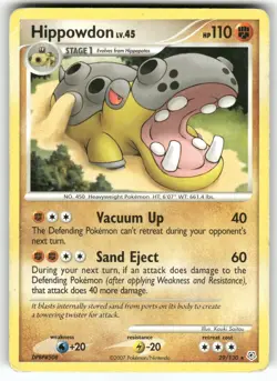Hippowdon Diamond and Pearl Rare Pokemon Moderately played - Image 1