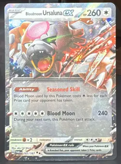 Pokemon Bloodmoon Ursaluna ex 141/167 Sv06: Twilight Masquerade Double Rare Holo - Image 1