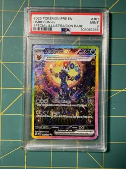 Pokemon 2025 Umbreon ex 161/131 SIR Prismatic Evolutions PSA 9 (10 Contender) - Image 1