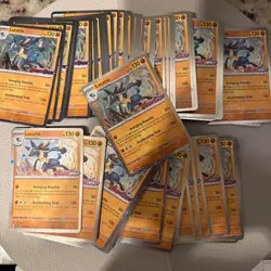 LOT OF (100) Lucario 114/198 STAMPED Cosmos Holo Pokemon TCG: Scarlet & Violet - Image 1