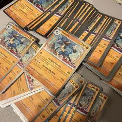 LOT OF (100) Lucario 114/198 STAMPED Cosmos Holo Pokemon TCG: Scarlet & Violet - Image 2