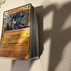 LOT OF (100) Lucario 114/198 STAMPED Cosmos Holo Pokemon TCG: Scarlet & Violet - Image 3