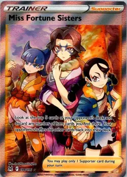 Miss Fortune Sisters 194/196 Ultra Rare Lost Origin Pokemon TCG NM (SKU 1-2) - Image 1