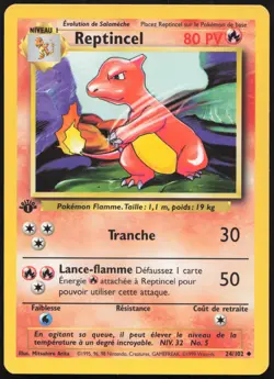 Carte Pokemon Reptincel 24/102 Edition 1 Set de base Francais - Image 1