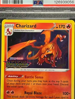CHARIZARD SWSH066 Pokemon Vivid Voltage STAFF Prerelease Holo Promo- PSA 9 Mint - Image 2