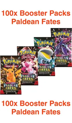 Pokemon TCG Scarlet & Violet Paldean Fates Lot of 10 Booster Packs SEALED - Image 2