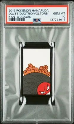 2013 POKEMON HANAFUDA KANTO AUGUST DIGLETT/DUGTRIO/VOLTORB PSA 10 - Image 1