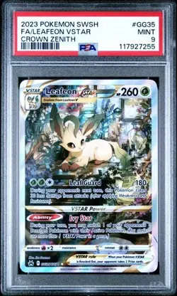 2023 Pokemon SWSH Crown Zenith FA Leafeon VSTAR #GG35 - PSA 9 - Image 1
