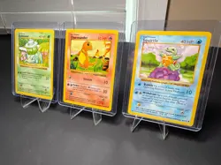 Pokemon TCG Shadowless Base Set Starter Trio - Charmander Bulbasaur Squirtle -NM - Image 2