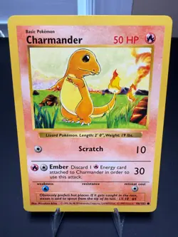 Pokemon TCG Shadowless Base Set Starter Trio - Charmander Bulbasaur Squirtle -NM - Image 5