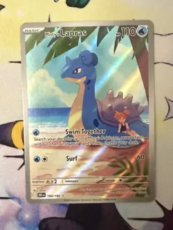 Pokemon TCG Mistys Lapras 194/182 Destined Rivals Illustration Rare NM Condition - Image 1