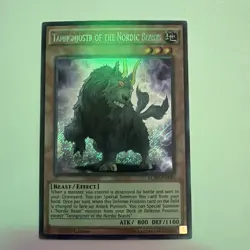 Yugioh Tanngnjostr of the Nordic Beasts 1st Edition Secret Rare LC5D-EN180 NM - Image 1