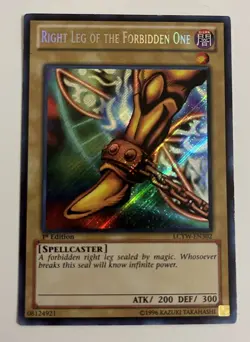 Right Leg Of The Forbidden One LCYW-EN302 Secret Rare 1st Edition LP - EURO - Image 1