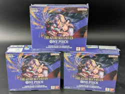Lot of (3) One Piece TCG The Azure Sea's Seven Booster Box Sealed OP-14 - Image 1