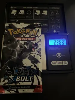 Heavy 22.68g Pokemon TCG SV 10.5 Black Bolt Booster Pack Sealed! - Image 1