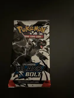 Heavy 22.58g Pokemon TCG SV 10.5 Black Bolt Booster Pack Sealed! - Image 2