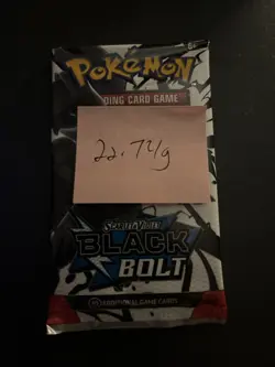 Heavy 22.74g Pokemon TCG SV 10.5 Black Bolt Booster Pack Sealed! - Image 4