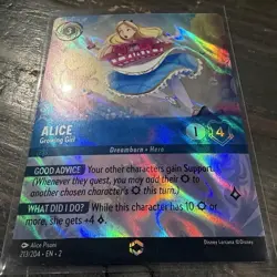 Alice Growing Girl Enchanted 213/204 Disney Lorcana - Rise Of The Floodborn EN 2 - Image 3