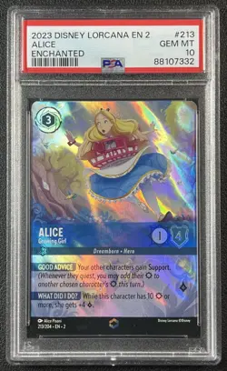 ALICE PSA 10 2023 DISNEY LORCANA EN 2 #213 ENCHANTED 332 - Image 1