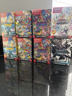 POKEMON TCG BOOSTER BUNDLE X8 LOT BLACK BOLT SURGING SPARKS PRISMATIC PHANTASMAL - Image 1