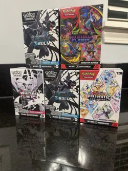 POKEMON TCG BOOSTER BUNDLE X5 LOT BLACK BOLT WHITE FLARE PRISMATIC PHANTASMAL - Image 1