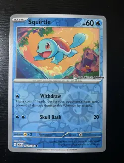 Squirtle Pokemon Center Exclusive 151 Stamped Promo SVP 007/165 NOT SEALED - Image 1