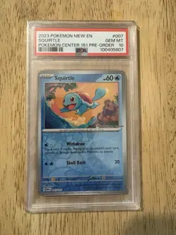 PSA 10 MINT Squirtle Pokemon Center Exclusive 151 UPC Stamped Promo SVP 007/165 - Image 1