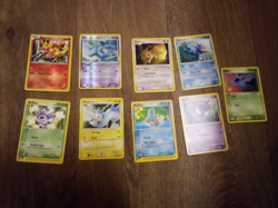 Lot of 9 Pokemon Cards Older Cards Rares,Reverse Holos included - Image 1