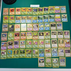 Vintage Pokemon TCG Non Holo Rare + Regulars - Lot of about 70 cards - LP/MP - Image 1