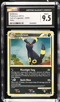 CGC 9.5 Umbreon 22/95 Holo Call of Legends Pokemon Card - Image 1