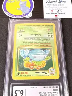 HOLO 1999 Pokemon Card Base Set Unlimited WOTC - CGC 6.5 - Venusaur Graded - Image 3