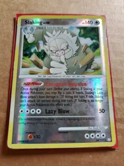 Slaking 34/123 Diamond and Pearl Mysterious Treasures Holo Rare Pokemon Card - Image 1