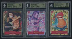 BGS 10 One Piece Card 1st Anniversary Full Set BGS 10 Pristine Luffy Robin Zoro - Image 1