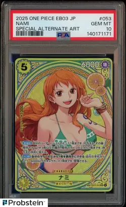 PSA 10 Nami EB03-053 SP SR Parallel ONE PIECE Card Heroines edition 2025 - Image 1