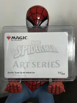 Marvel MTG Terrific Team-up Art Series Card GOLD Stamp Signature 23/54 Venom - Image 2