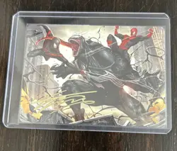 Marvel MTG Terrific Team-up Art Series Card GOLD Stamp Signature 23/54 Venom - Image 3