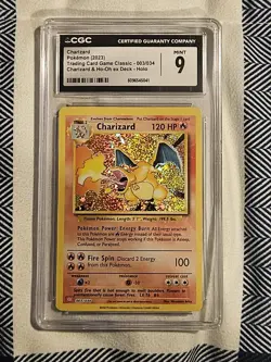 CGC 9 Charizard 003/034 Trading Card Game Classic Holo - Image 1
